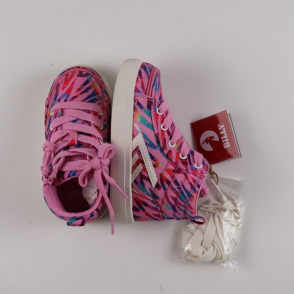 BILLY Footwear High Top CS Pink Neon Ziggy Toddler 7 Wide NWT